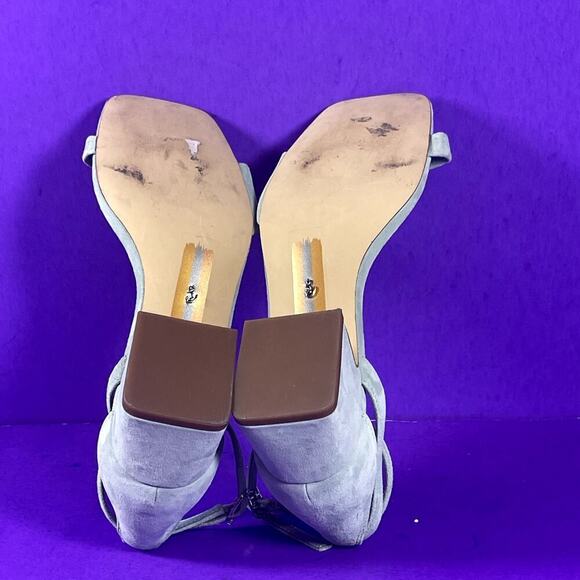 Sam Edelman Women's Suede Mint Green WILSON Kitten Heel Sandal Shoe Size 8 -NEW - Picture 7 of 9